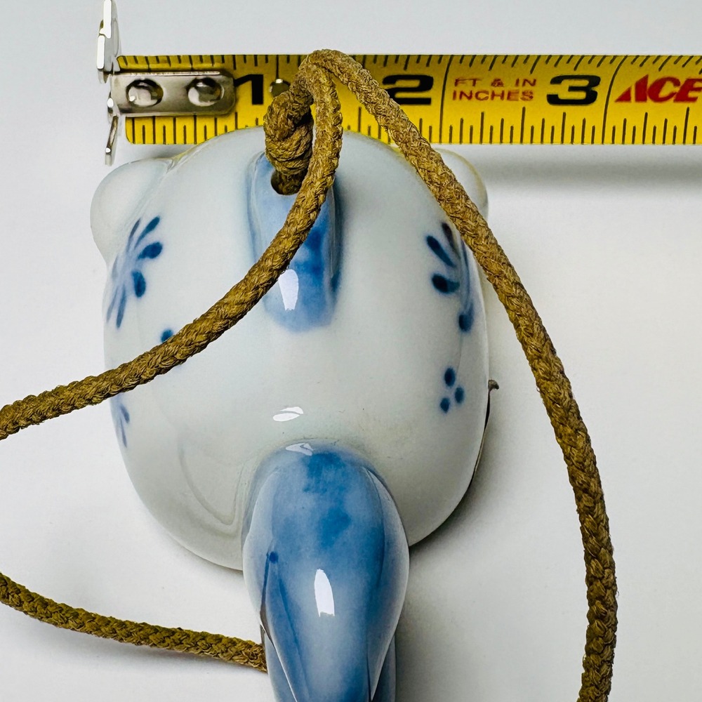 Ceramic Fish Floral Vintage Blue white nautical Chinoiserie Decor cottage coast - Picture 4 of 8